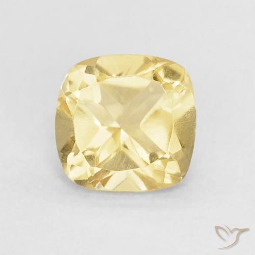 0.52ct Naturel Jaune clair Citrine, Coussin, VVS-VS