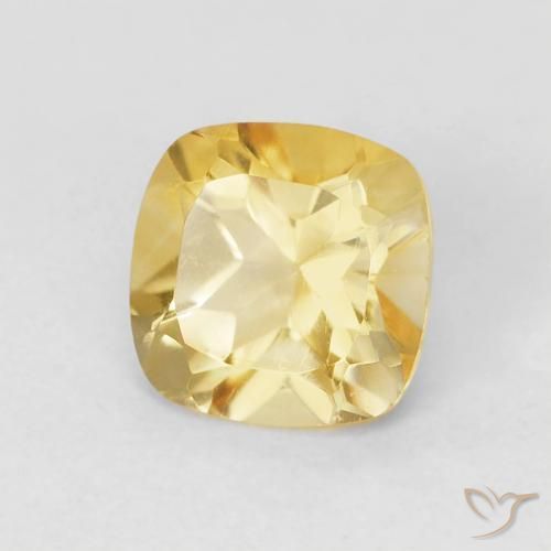 Citrine Orange Doré naturelle Coussin, 0.52 ct, VVS-VS