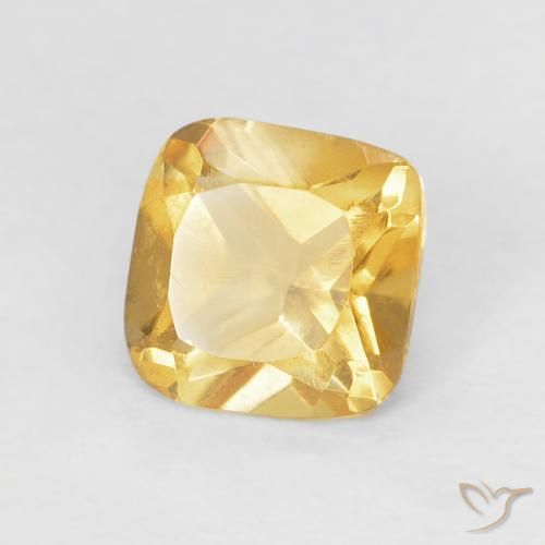 Citrine Or moyen naturelle Coussin, 0.55 ct, VVS