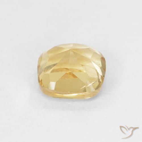 Citrine Doré moyen naturelle Coussin, 0.50 ct, VS