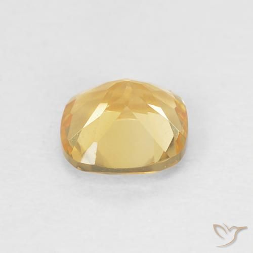 Citrine Orange Doré naturelle Coussin, 0.48 ct, VVS