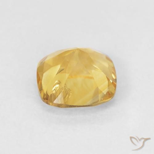 Citrine Doré moyen naturelle Coussin, 0.54 ct, VS