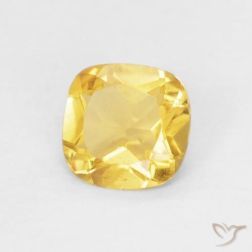 Citrine Jaune Toscane naturelle Coussin, 0.39 ct, VVS