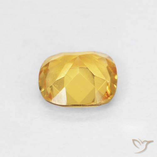 Citrine Jaune Toscane naturelle Coussin, 0.39 ct, VVS