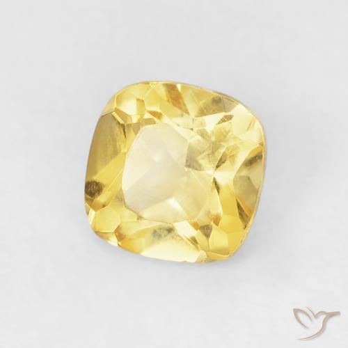 Citrine Jaune Toscane naturelle Coussin, 0.49 ct, VVS