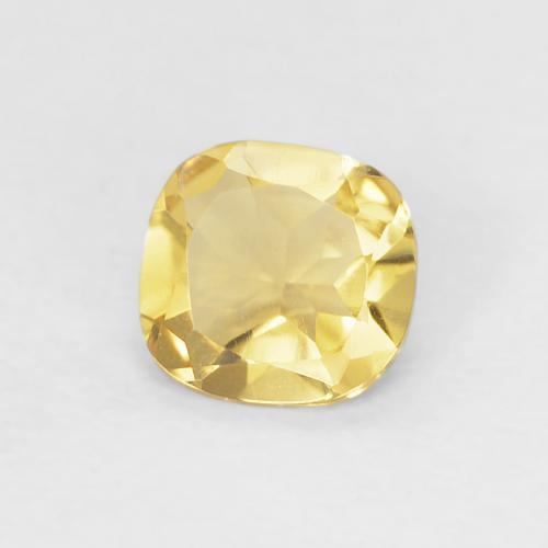 Citrine Jaune Toscane naturelle Coussin, 0.37 ct, VVS