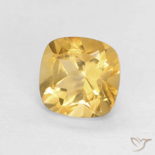 Citrine Or moyen naturelle Coussin, 0.55 ct, VVS-VS