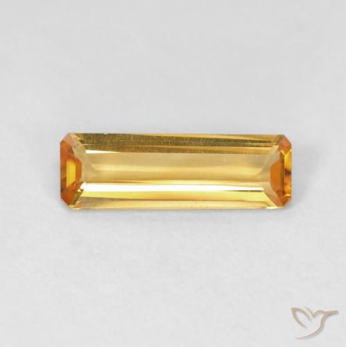 Citrine Orange Doré naturelle Octogone / coupe Émeraude, 1.02 ct, VVS-VS