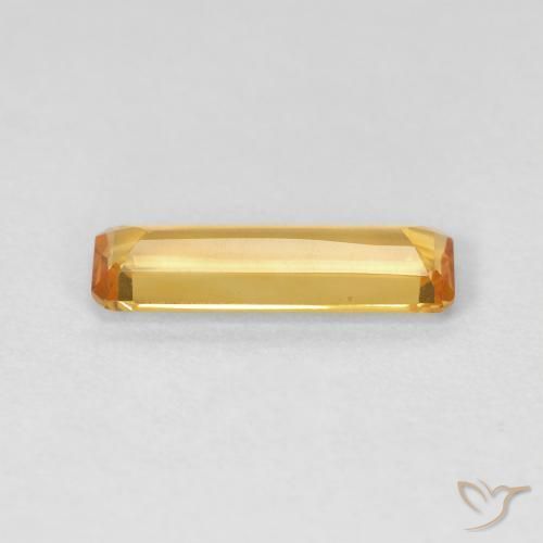 Citrine Orange Doré naturelle Octogone / coupe Émeraude, 1.02 ct, VVS-VS