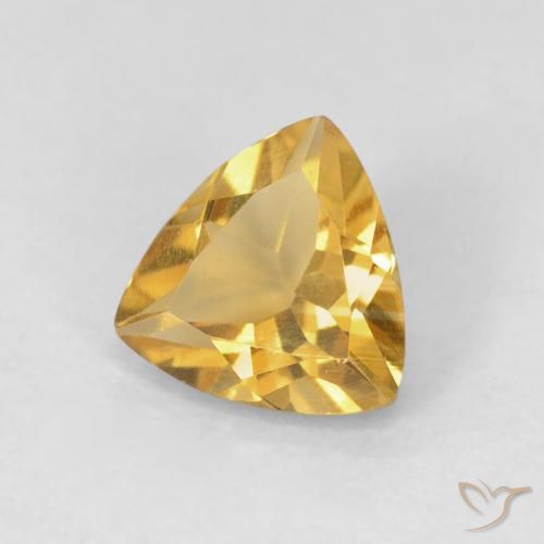 Citrine Doré profond naturelle Trillion, 0.93 ct, VVS-VS