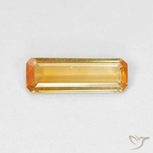 0.97ct Naturel Or orange foncé Citrine, Taille émeraude, VVS-VS