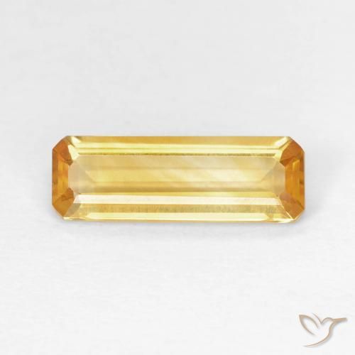 Citrine Medium Dark-Golden naturelle Octogone / coupe Émeraude, 1.14 ct, VVS-VS