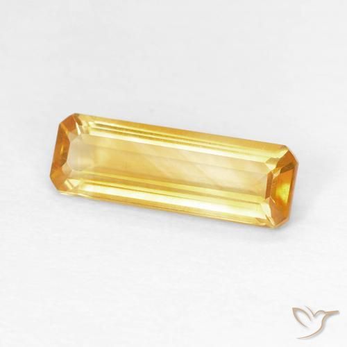 Citrine Medium Dark-Golden naturelle Octogone / coupe Émeraude, 1.14 ct, VVS-VS