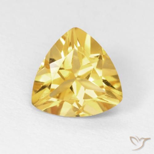 1.45ct Naturel Doré vif Citrine, Trillion, VVS-VS
