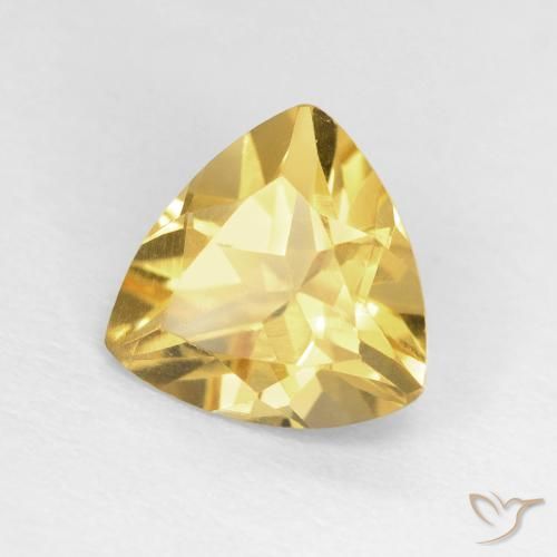 Citrine Doré vif naturelle Trillion, 1.45 ct, VVS-VS