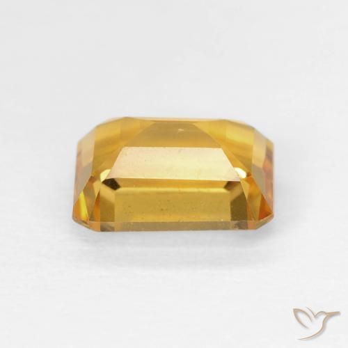 Citrine Orange Doré naturelle Octogone / coupe Émeraude, 1.53 ct, VS