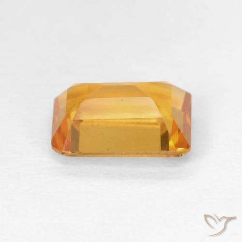 Citrine Or orange foncé naturelle Octogone / coupe Émeraude, 1.40 ct, VS