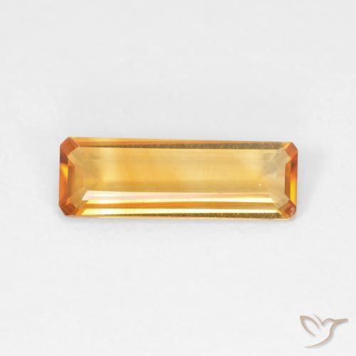 Citrine Orange-or naturelle Octogone / coupe Émeraude, 1.01 ct, VVS-VS