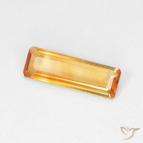 Citrine Orange-or naturelle Octogone / coupe Émeraude, 1.01 ct, VVS-VS