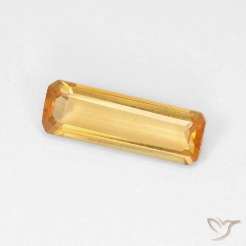 Citrine Orange-or naturelle Octogone / coupe Émeraude, 1.12 ct, VVS-VS