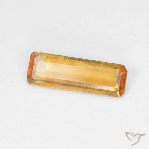 Citrine Orange-or naturelle Octogone / coupe Émeraude, 0.93 ct, VVS-VS
