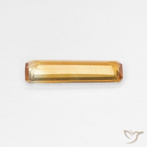 Citrine Orange-or naturelle Octogone / coupe Émeraude, 0.93 ct, VVS-VS