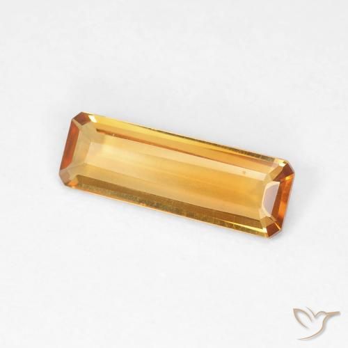 Citrine Orange-or naturelle Octogone / coupe Émeraude, 0.97 ct, VVS-VS