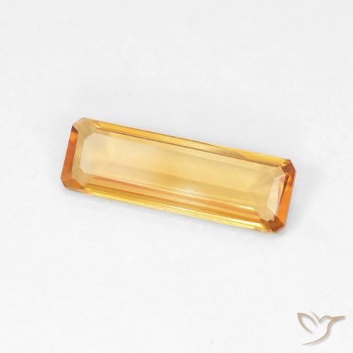 Citrine Orange-or naturelle Octogone / coupe Émeraude, 0.87 ct, VVS-VS