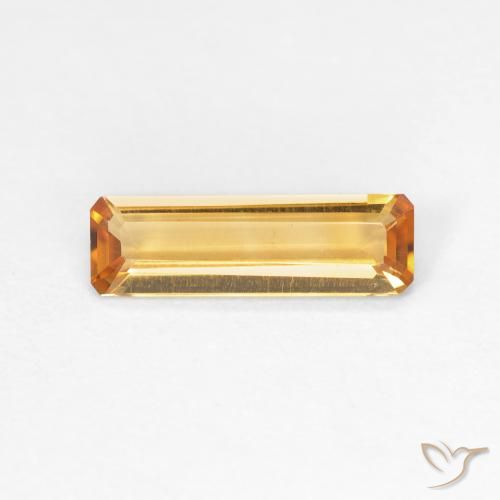 Citrine Or-orange moyen naturelle Octogone / coupe Émeraude, 0.86 ct, VVS-VS