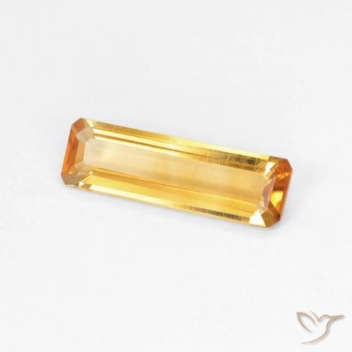 Citrine Or-orange moyen naturelle Octogone / coupe Émeraude, 0.86 ct, VVS-VS