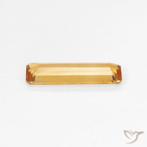 Citrine Or-orange moyen naturelle Octogone / coupe Émeraude, 0.86 ct, VVS-VS