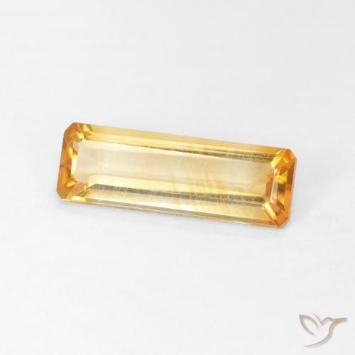 Citrine Orange-or naturelle Octogone / coupe Émeraude, 1.26 ct, VVS-VS