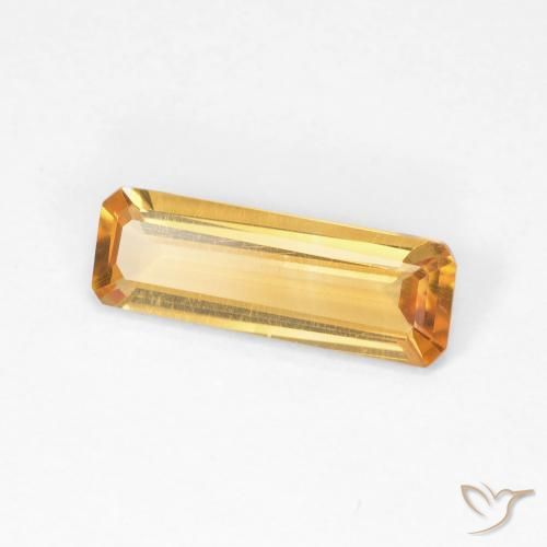 Citrine Doré-orange foncé naturelle Octogone / coupe Émeraude, 1.04 ct, VVS-VS