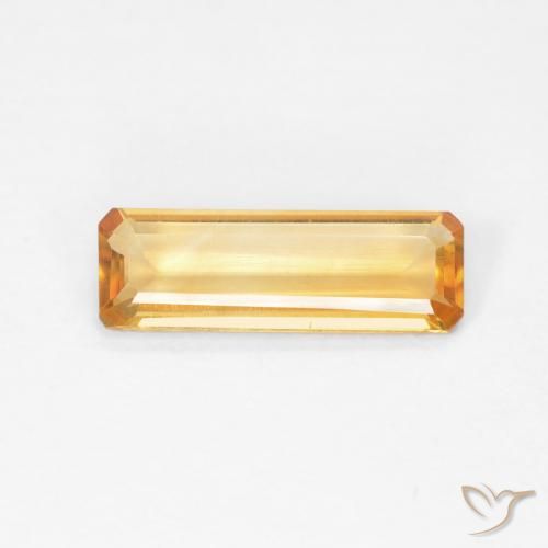 1.01ct Naturel Orange moyen Citrine, Taille émeraude, VVS-VS