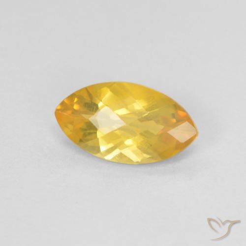 Citrine Doré naturelle Marquise, 0.88 ct, VS