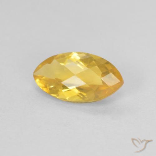 Citrine Doré naturelle Marquise, 0.84 ct, VS