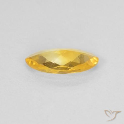 Citrine Doré naturelle Marquise, 0.62 ct, VS