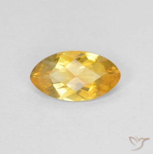0.79ct Naturel Doré Citrine, Marquise, VS