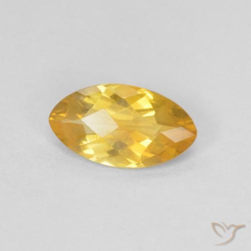 Citrine Doré naturelle Marquise, 0.79 ct, VS