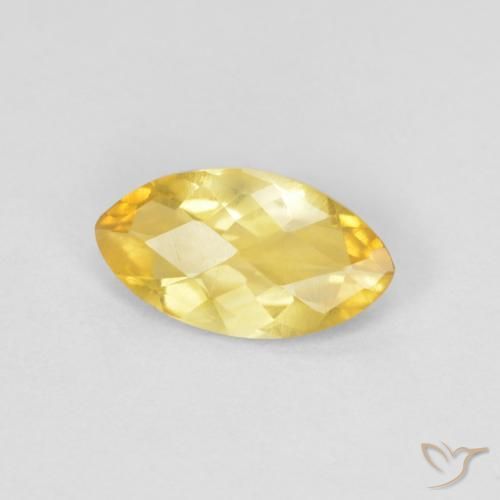 Citrine Doré naturelle Marquise, 0.84 ct, VS
