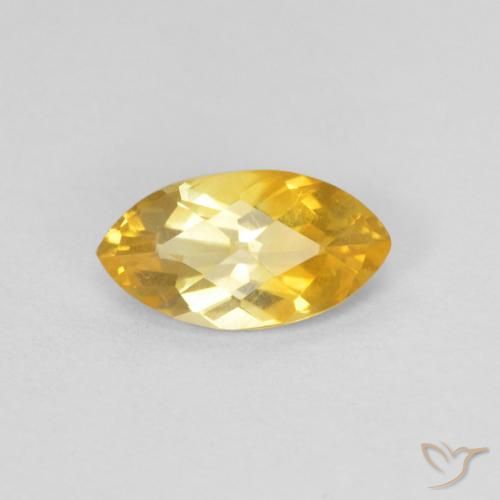 Citrine Doré naturelle Marquise, 0.71 ct, VS