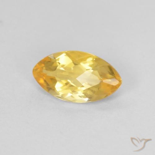 Citrine Doré naturelle Marquise, 0.88 ct, VS