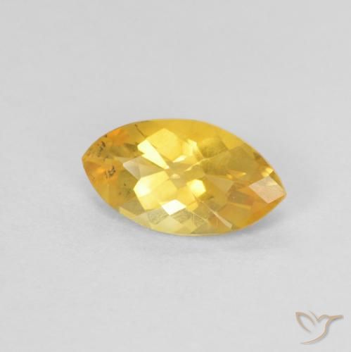 Citrine Doré moyen naturelle Marquise, 0.90 ct, VS