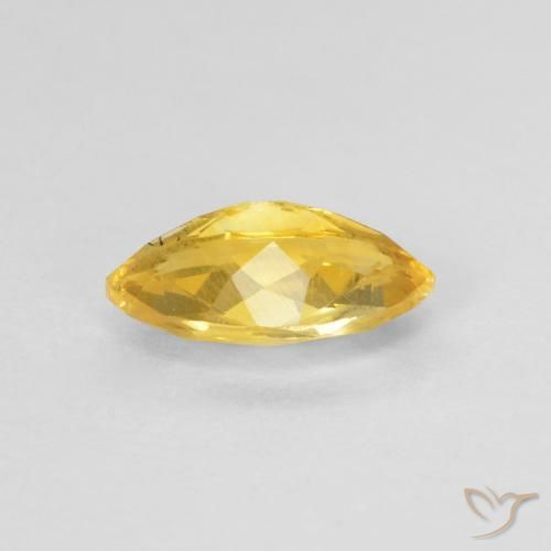 Citrine Doré moyen naturelle Marquise, 0.90 ct, VS