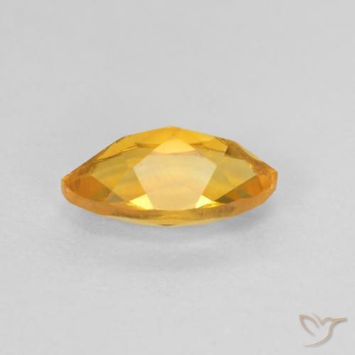Citrine Doré-orange foncé naturelle Marquise, 0.98 ct, VS
