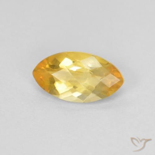 Citrine Doré naturelle Marquise, 0.87 ct, VS