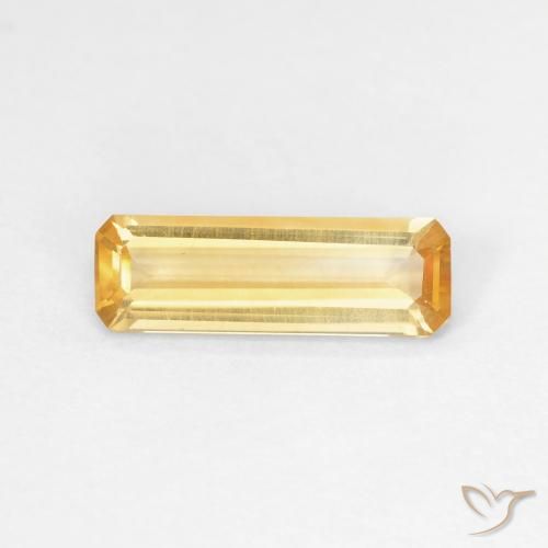 Citrine Orange doré profond naturelle Octogone / coupe Émeraude, 1.06 ct, VVS-VS