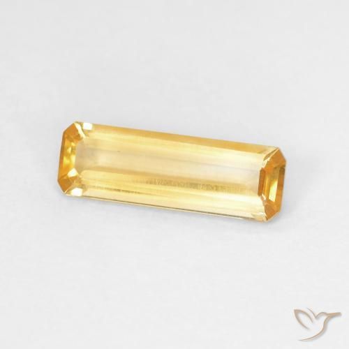 Citrine Orange doré profond naturelle Octogone / coupe Émeraude, 1.06 ct, VVS-VS