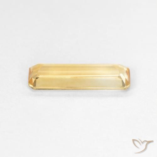 Citrine Orange doré profond naturelle Octogone / coupe Émeraude, 1.06 ct, VVS-VS