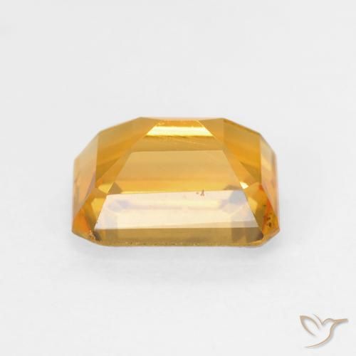 Citrine Orange Doré naturelle Octogone / coupe Émeraude, 1.74 ct, VVS-VS